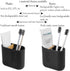 Toothbrush Holders Bamboo Electric Toothbrush Holder Bathroom Storage Organizer Countertop for Toothpaste, Floss, Razor, Black...