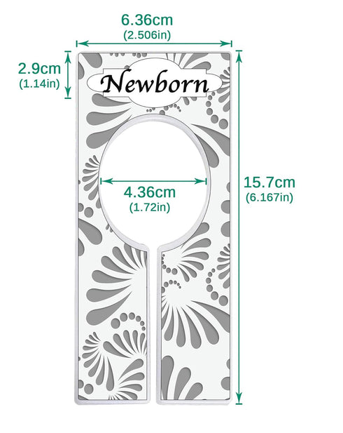 Closet Dividers for Baby Clothes by YardieBaby - Set of 8 Baby Clothing Size Age Hanger Dividers from Newborn Infant to Toddler Months Boys/Girls ...