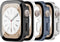 4 Pack Screen Protector for Apple Watch case Series SE 9 8 7 6 5 4 40mm 44mm 41mm 45mm 49mm Ultra Tempered Glass Waterproof Cover PC Protective Bu...
