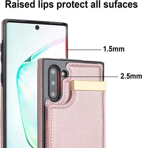 Asuwish Phone Case for Samsung Galaxy Note 10 5G Wallet Cover with Tempered Glass Screen Protector and Leather Purse Credit Card Holder Slot Cell ...