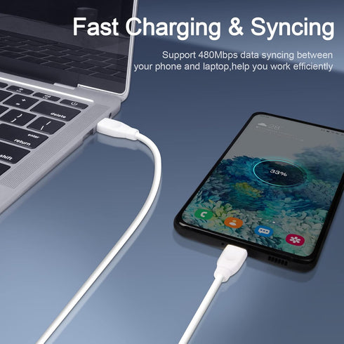 Galaxy S24 Ultra/S23+ Charger,20W USB C Charging Block for Google Pixel Fold,8 Pro,7 Pro,7a,6 Pro,8;USB Type-C Brick with 6FT Type C Cable for Sam...