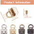 Craftdady 8 Set Purse Suspension Clasp Metal Bag Side Ring Buckle Handbag Chain Strap Connector for DIY Leather Crafts Handbags Hardware Accessori...