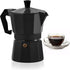 Mixpresso Black 3 Cup Moka Pot Cuban Coffee Maker, Moka Pot for Gas, Electric Stove Top, Classic Italian Coffee Maker, Stovetop Espresso Maker, Ca...