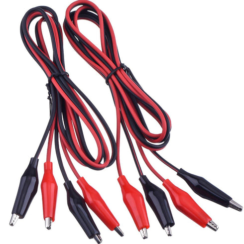 EBOOT 1M Electrical Test Set with Alligator Clips Double-ended Jumper Wires for Electrical Testing (2 Groups)...
