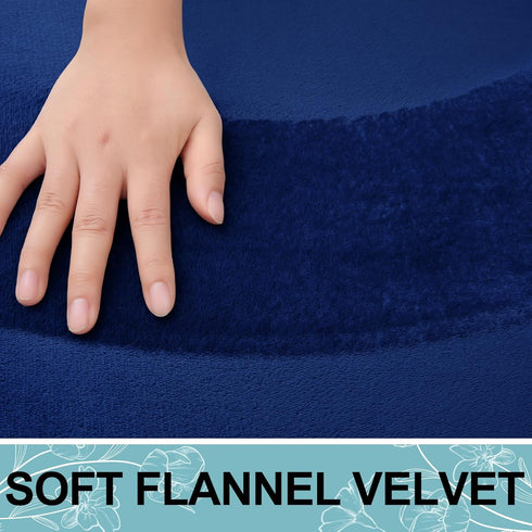 Smiry Memory Foam Bath Mat 24x16, Extra Soft and Absorbent Bathroom Mats, Non Slip Washable Carpet for Floor, Shower and Tub, Navy Blue...