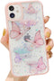 iPhone 11 Case Glitter Butterfly Sparkle Case for Women Girls,Cute Slim Soft Silicone Gel Bling Phone Case Cover Compatible for Apple iPhone 11 6....