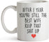 YouNique Designs 1 Year Anniversary Coffee Mug for Her, 11 Ounces, 1st Wedding Anniversary Cup For Wife, One Year, First Year, 1st Year (White)...