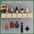 25 Pcs Leather Key Fob Kit, 5 Types PU Leather Key Fobs with Rivets and Keychain Ring, Diy Keychains Holder for Keychain Making Craft Working...