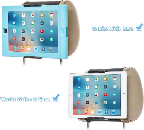 Car Headrest Mount Holder for Tablets and Phones with 5-10.5Inch Screens -Compatible with iPhone iPad Air Mini, Galaxy, Switch 2...
