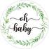None Brand 50 Pcs Greenery Baby Shower Thank You Labels, 2 Inch Round Stickers, Green Leaf Design, Botanical Baby Stickers...
