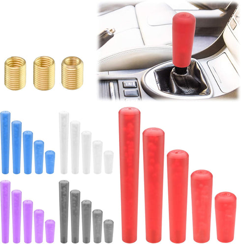 Red Shift Knob Stick Frosted Matte Crystal Bubble Long Throw Gear Shifter 20cm...