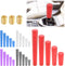 Red Shift Knob Stick Frosted Matte Crystal Bubble Long Throw Gear Shifter 20cm...