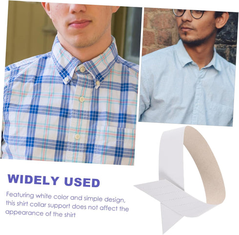 Holibanna Paper Collar Stays 100pcs Shirt Collar Supports Dress Shirt Collar Inserts Tabs Shirts Unilateral Shaper Clothing Paper Rib for Men Dres...