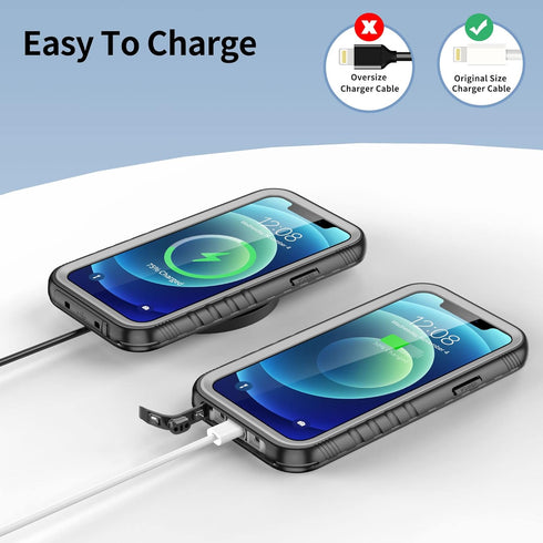 SPORTLINK Compatible with iPhone 12 Pro Waterproof Case - Full Body Shockproof Dustproof Phone Screen Protector Rugged Waterproof Case for iPhone ...