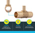SharkBite 1 Inch x 1 Inch x 1/2 Inch Crimp Reducing Tee, Brass Plumbing Fitting, PEX Pipe, PE-RT, UC415LFA...