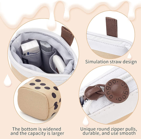 ANGOOBABY Cute Pencil Case Standing Pen Holder Telescopic Makeup Pouch Pop Up Cosmetics Bag with Kawaii Smile Face Stationery case Office Organize...