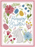 Amiiba Stamped Cross Stitch Kits, Happy Easter Animal Rabbit Flower DIY 11CT 10.6x15.3 inch (Easter)...
