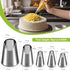 Suuker Rose Flower Piping Tips Set, Stainless Steel Chrysanthemum Nozzles, Crinkle Cream Laminating Nozzle Cupcake Pastry Tool For Decorating Cake...