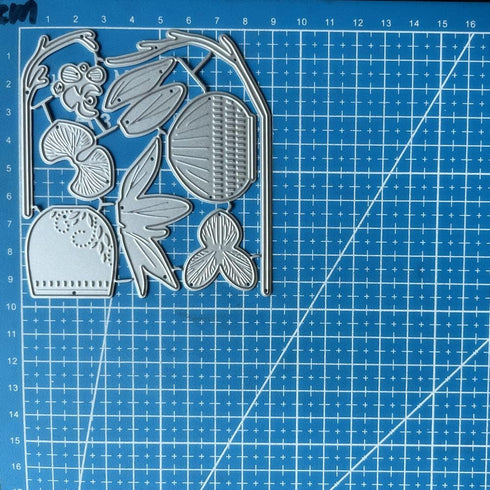 Blooming Orchid Metal Die Cuts, Flowers Leaves Plant Vase Flower Cutting Dies Cut Stencils for DIY Scrapbooking Album Embossing Paper Dies Card Ma...