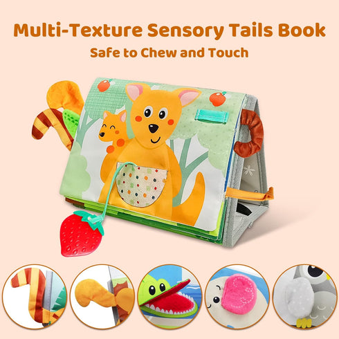 Baby Mirror Toys for Tummy Time, Newborn Infant 0 3 4 6 12 Months Old Boy, Girl . Brain Developmental Montessori Sensory High Contrast Crinkle Boo...