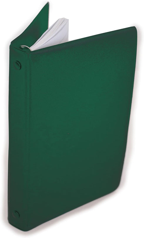 HNR Green Loose-Leaf Memo Book, 6 3/4 x 3 3/4", 6-Ring Binder, 80 Pages + Free Refill 80 Pages...
