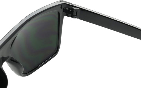ShadyVEU Oversized Super Dark Lens Square Sunglasses Flat Top Large Black Out Shades for Migraines, Light Sensitivity...