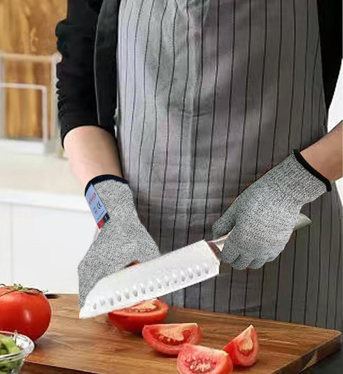 Cutting Gloves, 4 Pairs of Cut Resistant Gloves Food Grade, Cut Resistant Gloves for Kitchen, Oyster Shucking, Fish Fillet Processing, Carving Woo...