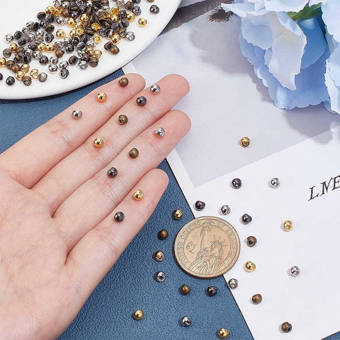 NBEADS 200 Pcs 4 Colors Mini Shank Buttons, 4mm Diameter Metal Blazer Buttons Sewing Buttons Mushroom Shape for Blazers Suits Sport Coat Uniform J...