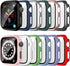 Haojavo 12 Pack Case with Tempered Glass Screen Protector Compatible for Apple Watch 44mm SE (2nd Gen) Series 6 5 4 SE, Full Hard PC Scratch Resis...