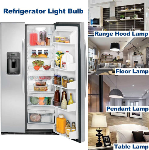 KEI D34L Refrigerator Bulb AC100-265V 3.5W Fridge Light Bulb Replacement, 4W LED Bulb E26 Medium Base Bright Lamp for 40W-60W Freezer Appliance Li...