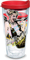 Tervis 1345089 Warner Brothers - Birds of Prey Harley Quinn Insulated Tumbler with Wrap and Red Lid, 24oz, Clear...