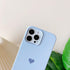 Jmltech Compatible with iPhone 13 Pro Max Case Silicone Women Girls Blue Heart Design Slim with Soft Anti-Scratch Microfiber Lining Protective Pho...