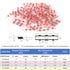100PCS Waterproof Solder Seal Wire Connectors AWG 22-18, Red Heat Shrink Butt Connectors Terminals Solder Sleeve Wire Splice Connector for Marine ...