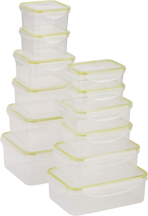 Honey-Can-Do 24pc Snap-Lock Food Storage KCH-03827 Clear...