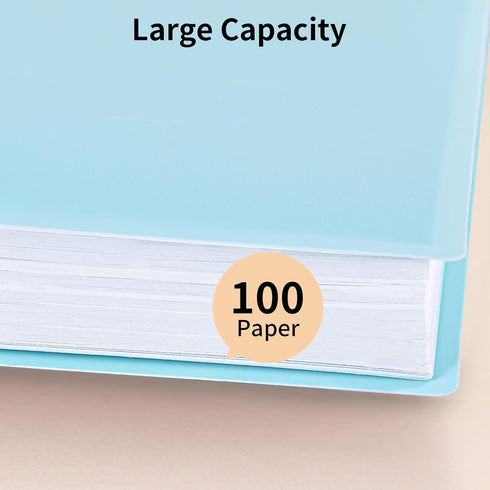 JARLINK 6 Pack Folders with Pockets, Heavy Duty 2 Pocket Folders with 3 Hole Punched, Cute Letter Size File Folders for School, Office Plastic Fol...