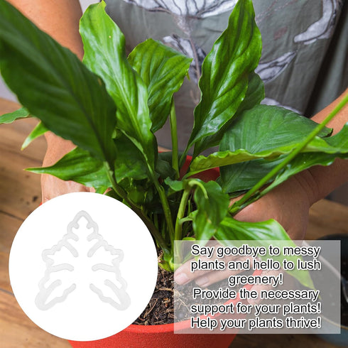 Monstera Shaped Plant Stand, Acrylic Flower Shape Plant Support Stakes Plant Growth Accessories for Indoor Outdoor Plants (B Style)...