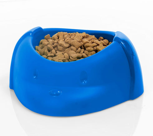 Dog Face Bowl, Food and Water Non Slip Anti Skid Stackable Pet Puppy Dishes for Small, Medium and Large Dogs (blue)...
