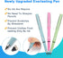 3+8Pcs Everlasting Pencil, Everlasting Pencil Replaceable Head Infinite Pencil Inkless Pen Everlasting Reusable Unlimited Writing Pencils With 8Pc...