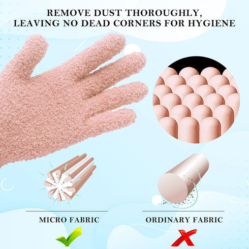 Evridwear Microfiber Gloves for Plant Dusting,Reusable Leaf Cleaning Glove for Houseplants,Blinds,Furniture and Small Objects...