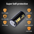 HW USB-C Rechargeable 1.5V Lithium D Batteries, 2-Pack 5000mAh/7500mWh Fast Charging with Over 1000 Cycles D Cell Long Lasting Lithium Batteries f...