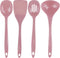 Reston Lloyd 100% Melamine Kitchen Utensil Set, Non Scratching Ladle, Spoon, Slotted Spoon & Spatula, Easy To Hold, Set of 4, Pink...
