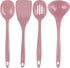 Reston Lloyd 100% Melamine Kitchen Utensil Set, Non Scratching Ladle, Spoon, Slotted Spoon & Spatula, Easy To Hold, Set of 4, Pink...