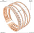 Bling Multilayer Chunky Twist Crystal Rhinestone Adjustable Cuff Bracelet Bangle for Women Wedding Formal Prom Jewelry Costume...
