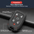 2pcs Compatible with Chevy Chevrolet Suburban Tahoe Suburban 3500 HD Terrain Yukon XL 1500 Black Key Fob Cover Case Key Chain Protector Keyless Re...