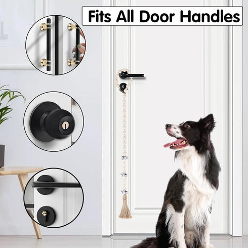 Dog Doorbells, Dog Doorbells for Potty Training, Adjustable Hanging Door Bell with 9 Bells Dog Bells to Go Outside for Small Medium Large Dogs (Na...