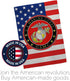 USMC Semper Fi Marine Corps Flag Armed Forces Double-Sided Lawn Decoration Gift House Garden Yard Banner United State American Military Veteran, 1...