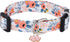 Cotton Dog Collar for Small Medium Large Dogs,Girl Dog Collar with Quick-Release Buckle,Flowers Soft Adjustable Pet Collar (Medium, Orange Rose)...