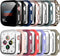 14 Pack Apple Watch Case with Tempered Glass Screen Protector for Apple Watch SE 40mm Series 6/5/4,Anotch Full Coverage Hard PC Protective Cover H...