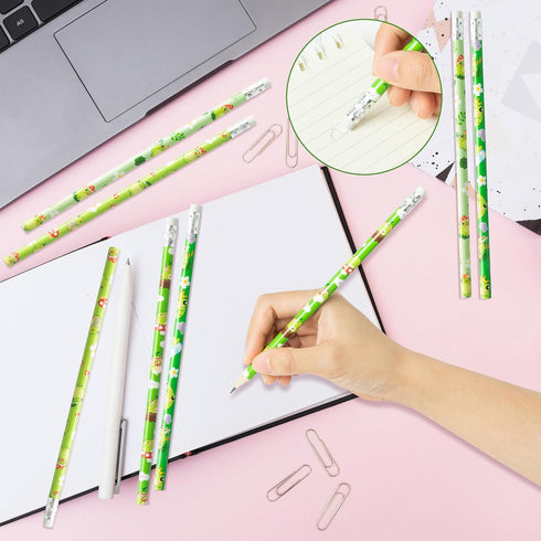 60Pcs Frog Pencils with Eraser - Summer Frog #2 HB Pencils, Back to School Classroom Student Rewards, Back to School Office Supplies, Party Goodie...