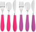 Elk and Friends Kids Silverware with Silicone Handle | Childrens Safe Flatware | Kids Utensils | Spoon + Fork + Knife set | 4 years+ | 6 Pieces...